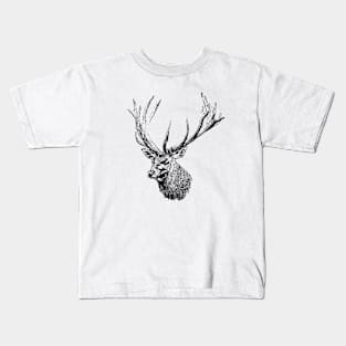 Red deer portrait Kids T-Shirt